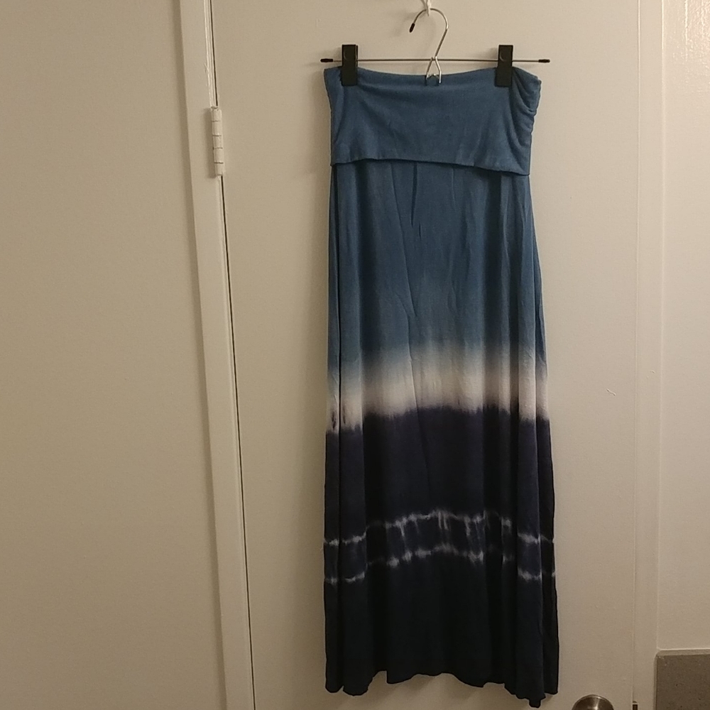 Long blue skirt